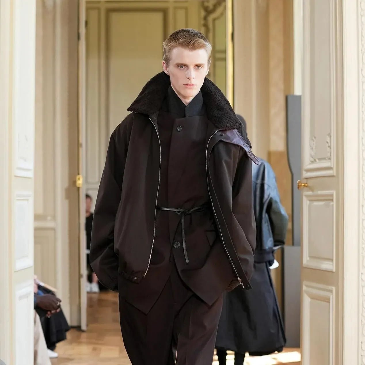 ssstein Mouton Collar Padded Jacket – unexpected store