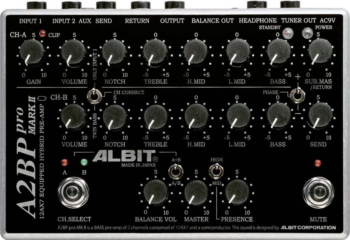 ALBIT A2BP Pro MARK II 2CH BASS PRE-AMP アルビット ベース用