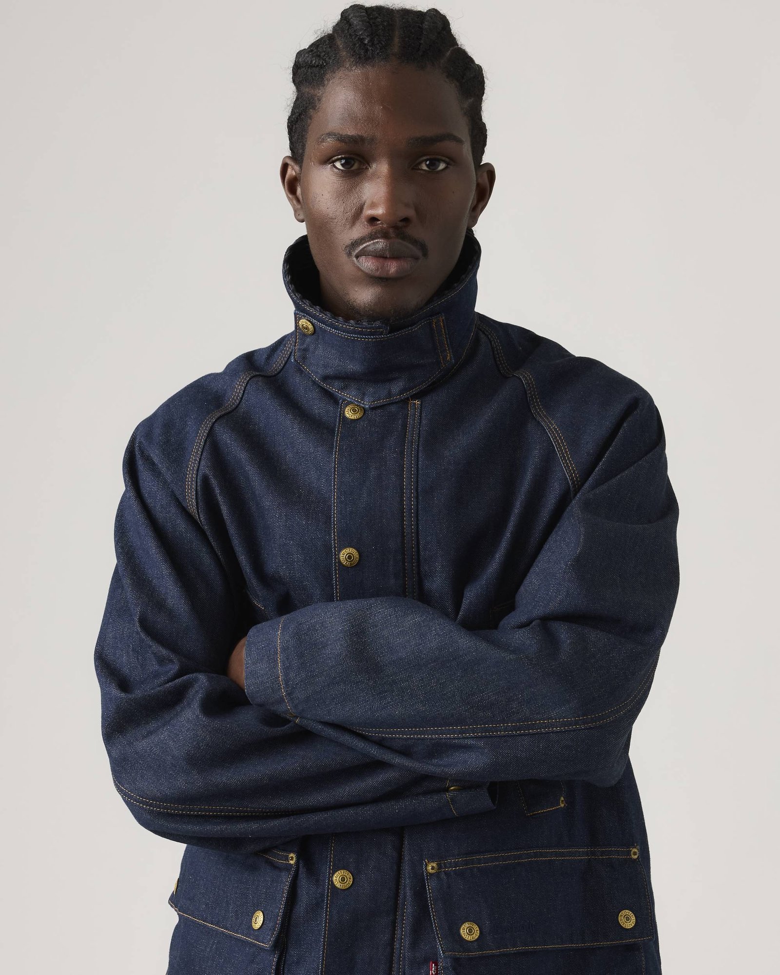 Levi's® X Barbour Oversized Bedale Denim Jacket - Blue | Levi's® GB