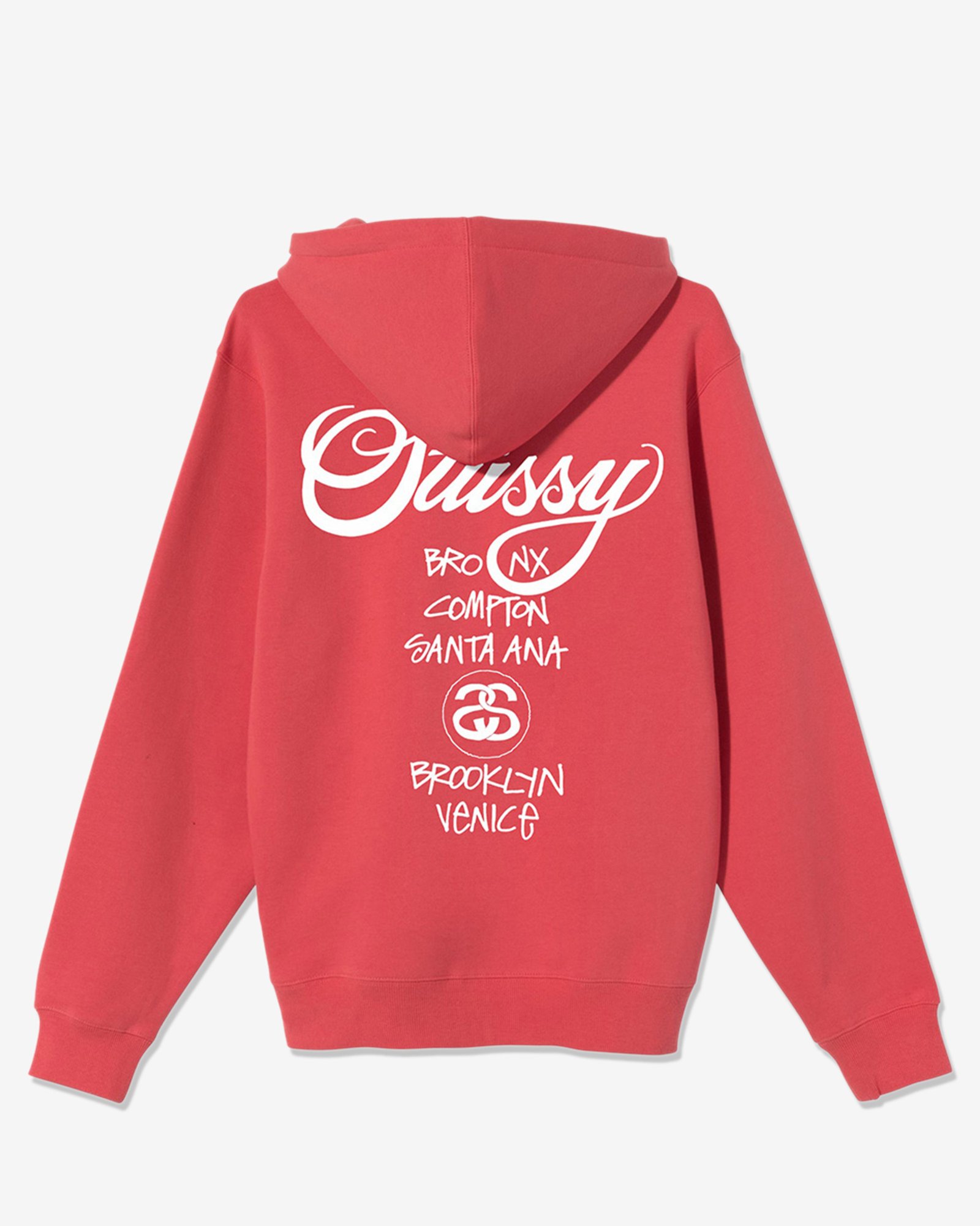 Stüssy: Men's DSM World Tour Zip Hood (Red) | DSMNY E-SHOP