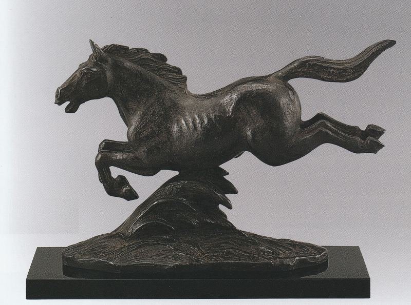 楽天市場】高岡銅器 午 干支 馬の置物 うま 躍進 日本彫刻界の最高峰