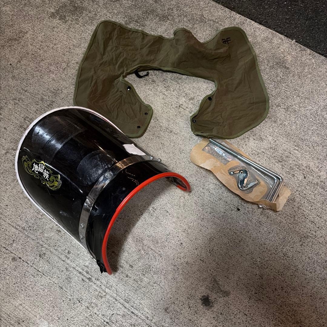 風防 黒赤 MAD MAX（マッド マックス） Z-FATHER ブラック風防(フチカラー黒