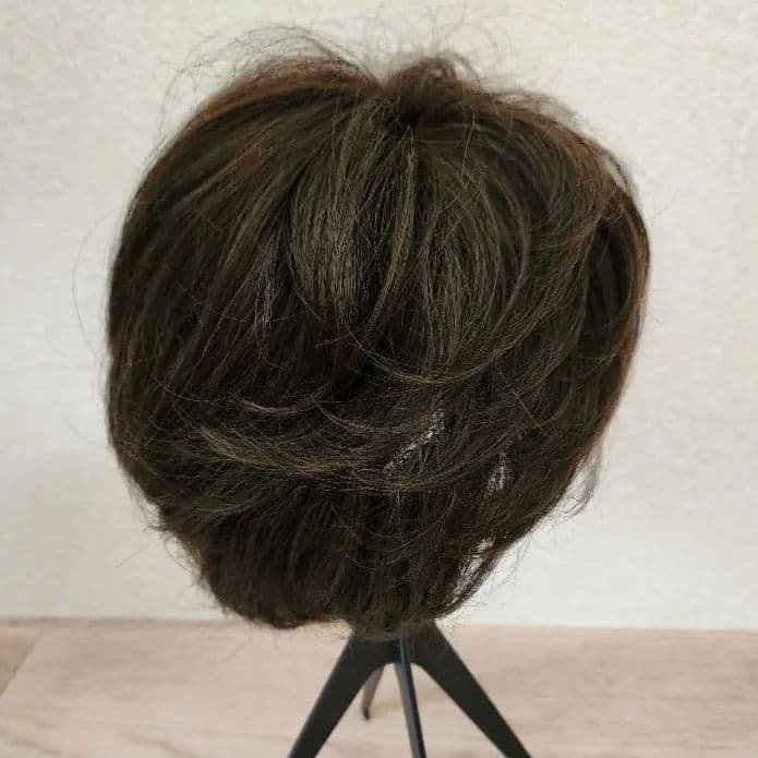 女性用フルウィッグ ショートシャポード 医療用 人毛アクアドールヘアケアセット付 AQUADOLL（アクアドール） 医療用ウィッグ ショート 人毛 ミックス