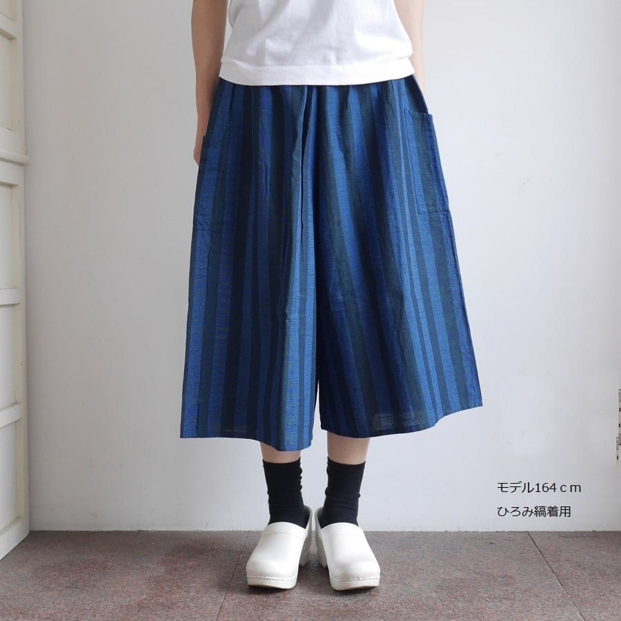 会津木綿キュロット(股上+10cm) YAMMA ヤンマ産業 | 日々花［ Hibika