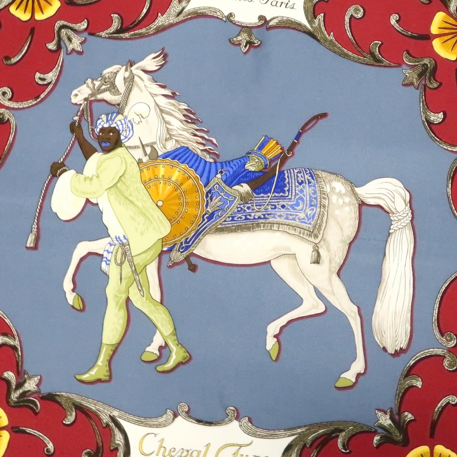 エルメス HERMES/スカーフ カレ90 トルコの馬 Cheval Turc アニマル 馬