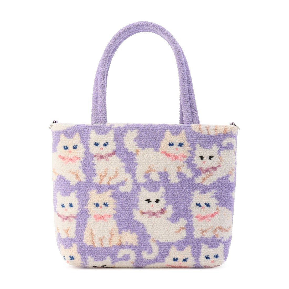 モフモフネコチャン バッグ L/MNC-260285（WEB限定）(ペールパープル